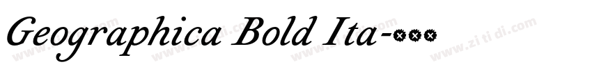 Geographica Bold Ita字体转换